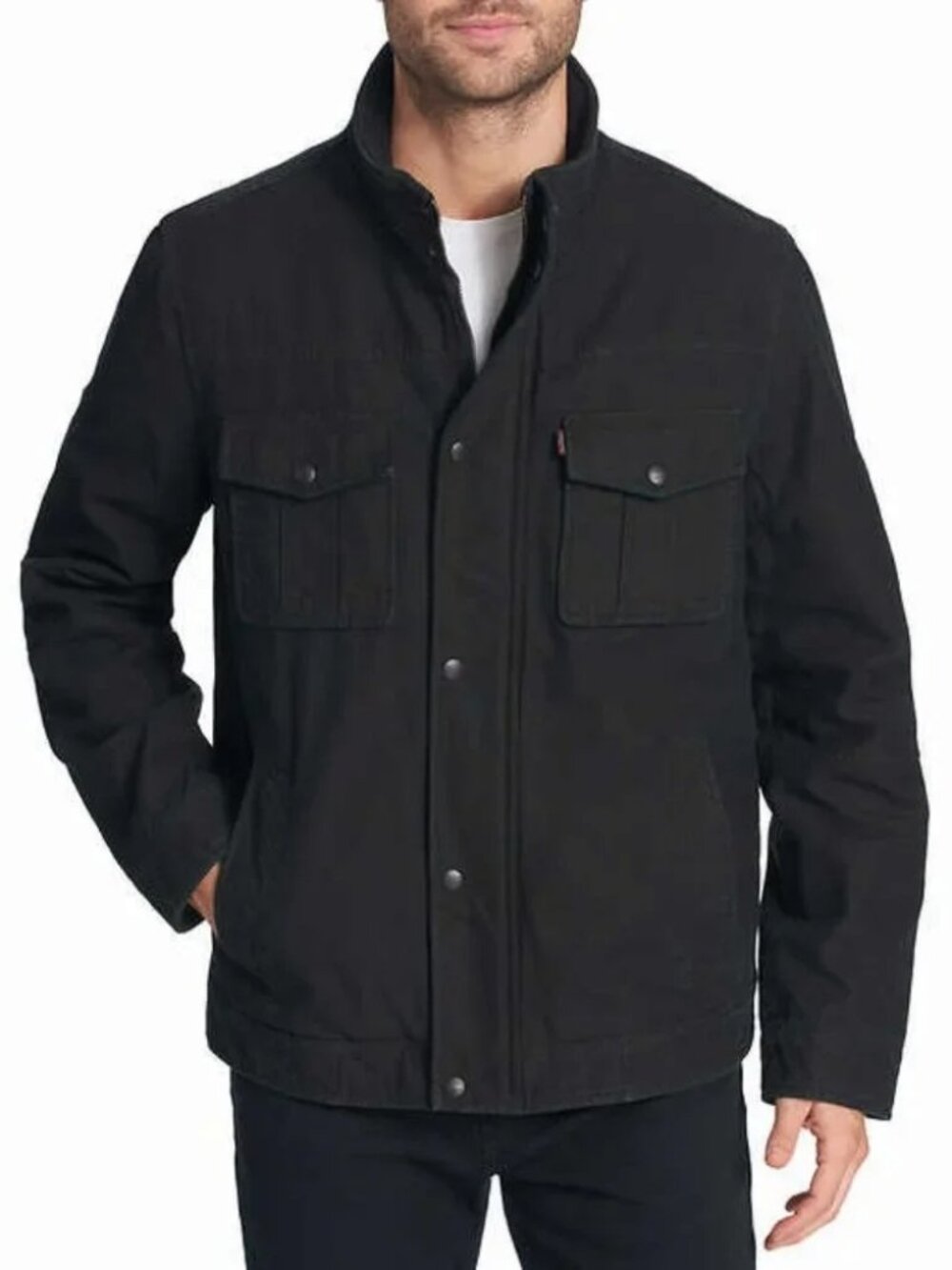 Levi's Men Cotton Twill Jacket , Black